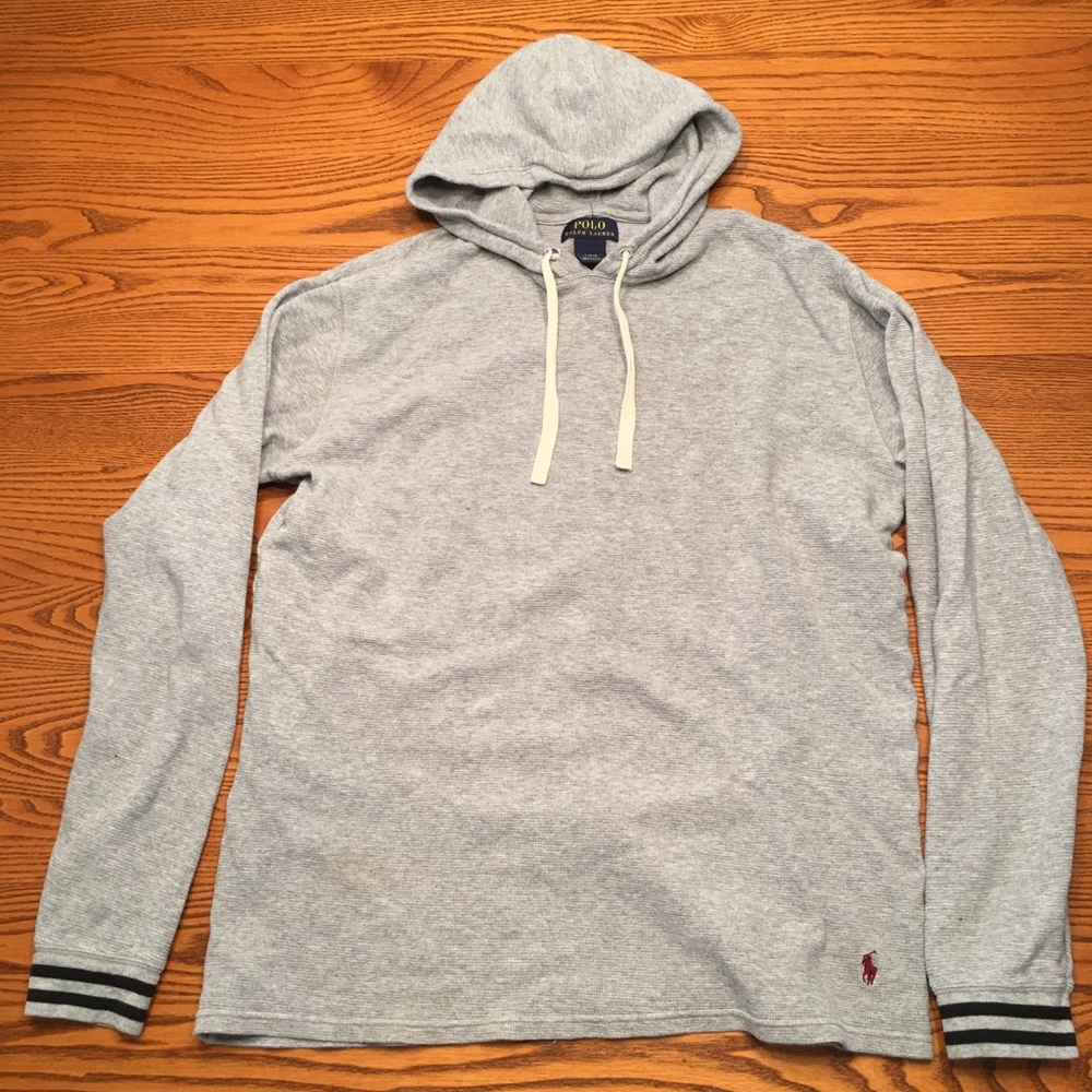 Waffle Thermal Polo Hoodie